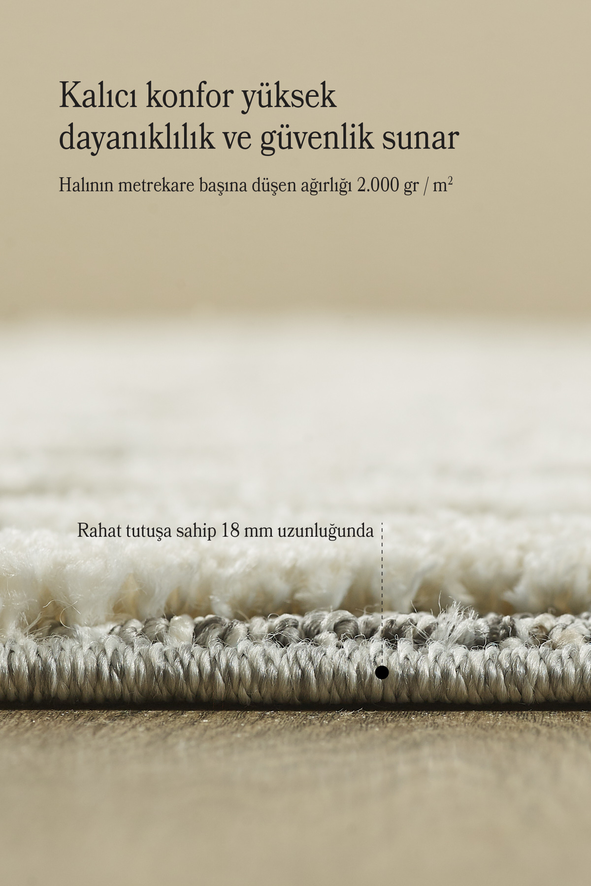 Anaska Home Şık Tasarım İskandinav Halı Gri Halı Jüt Tabanlı Salon Oturma Oda