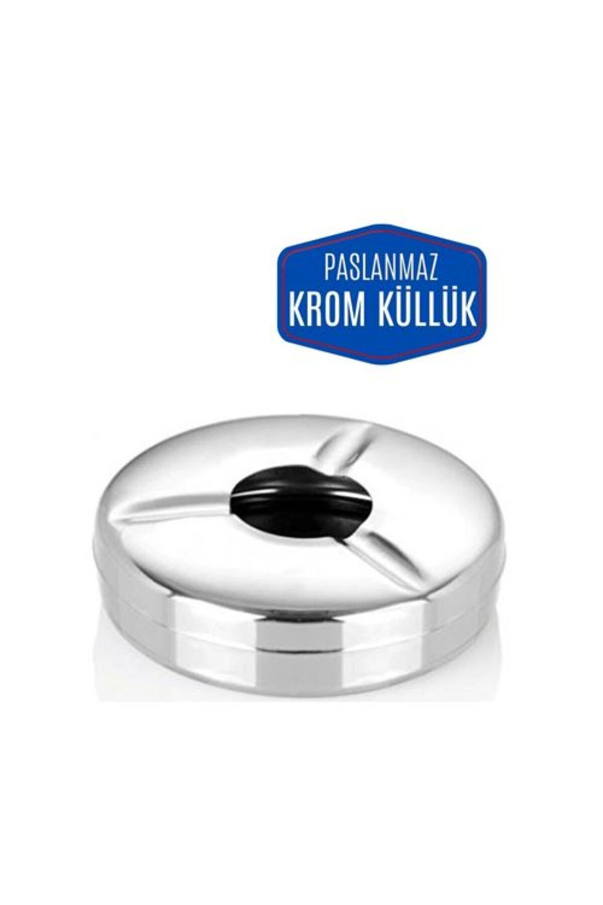 Şık Tasarım Paslanmaz Kapaklı Küllük - Uzun Ömürlü Kullanım