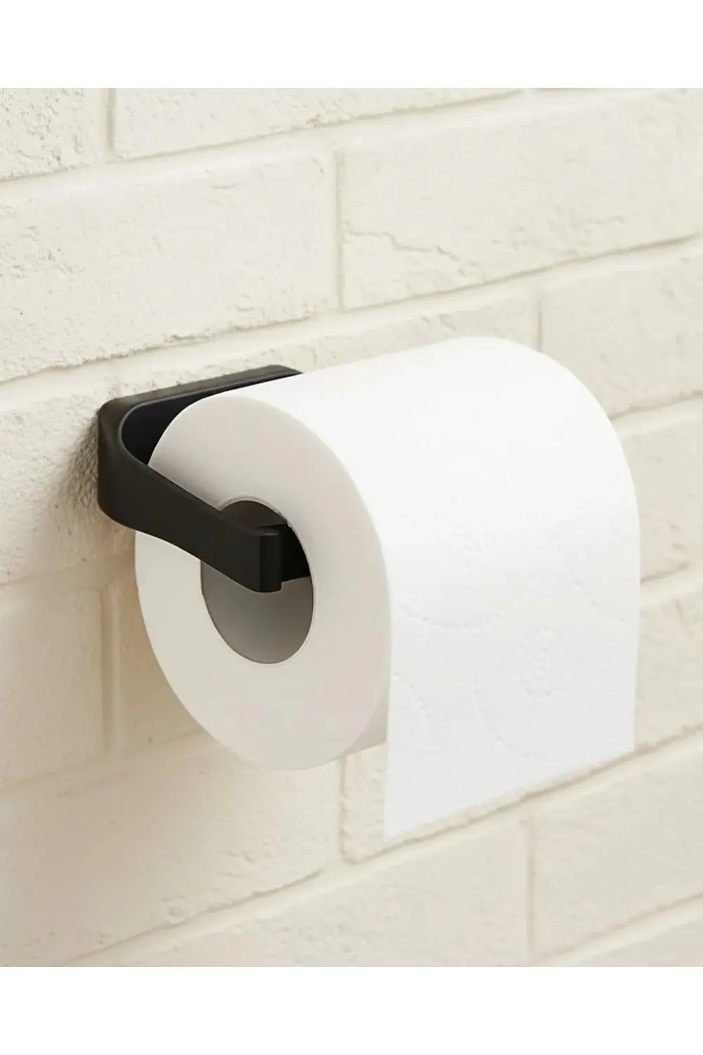 Şık Tasarım Siyah Tuvalet Kağıdı Askılığı Peçetelik