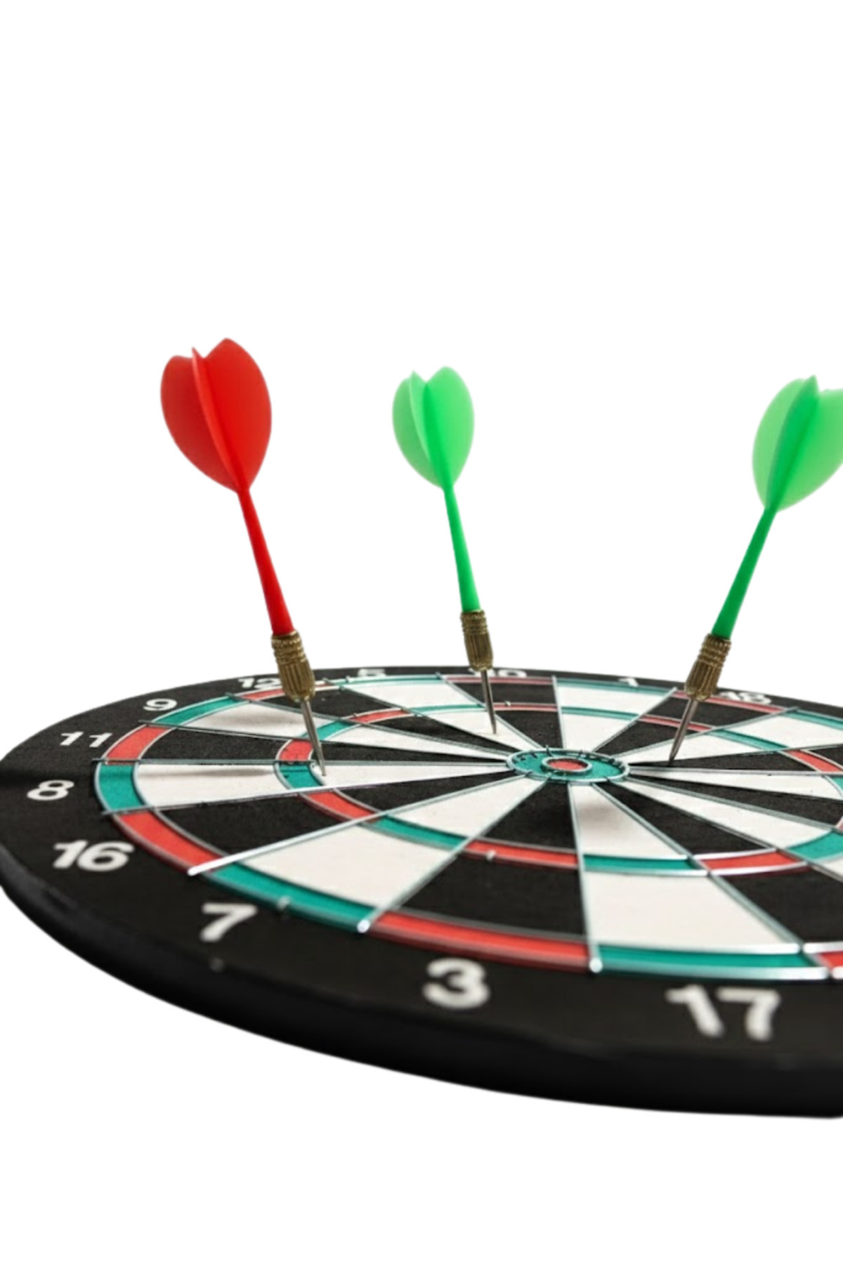 Şık Tasarımlı 15 İnç Dart Tahtası Metal Uçlu 4 Ok Seti - Lisinya