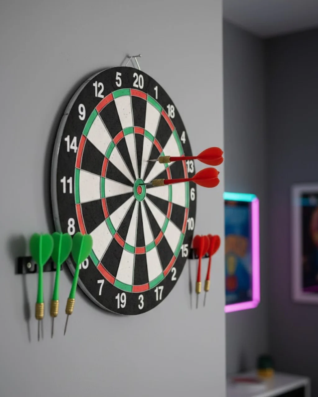 Şık Tasarımlı Dart Tahtası 12 İnç Dayanıklı Ahşap Gövde - Lisinya