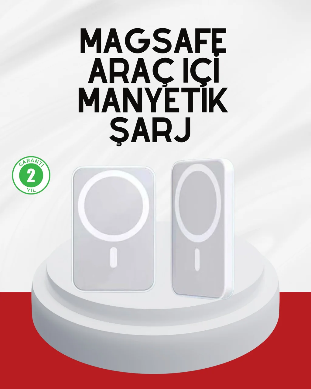 Şık Tasarımlı Magsafe Araç Telefon Tutucu Type-c Girişli Diğer
