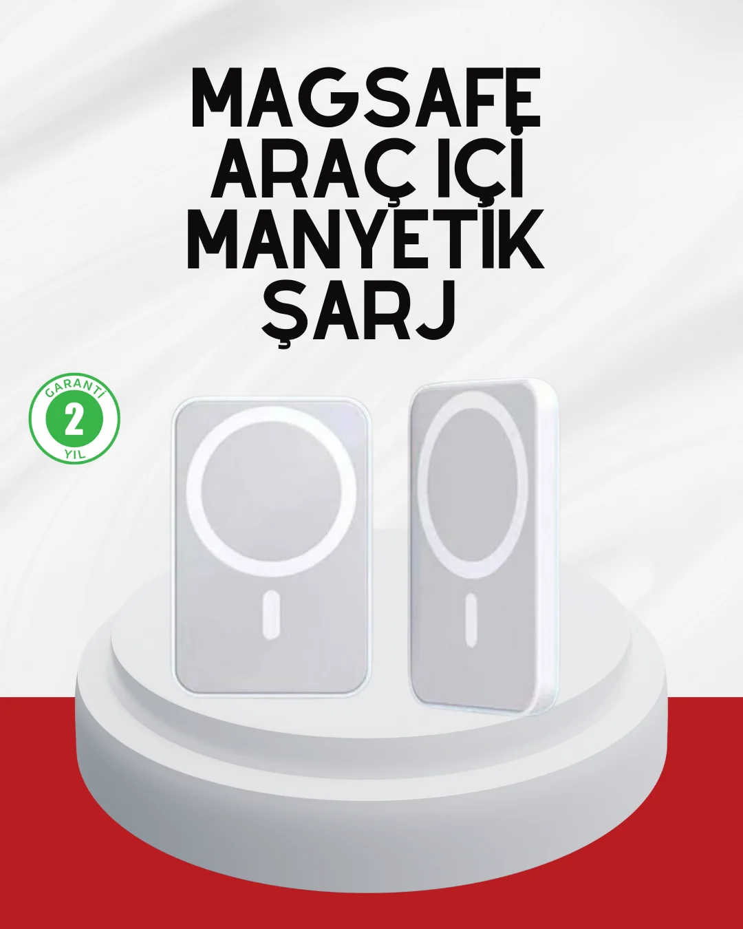 Şık Tasarımlı MagSafe Araç Telefon Tutucu Type-C Girişli Şık Tasarımlı MagSafe Araç Telefon Tutucu Type-C Girişli