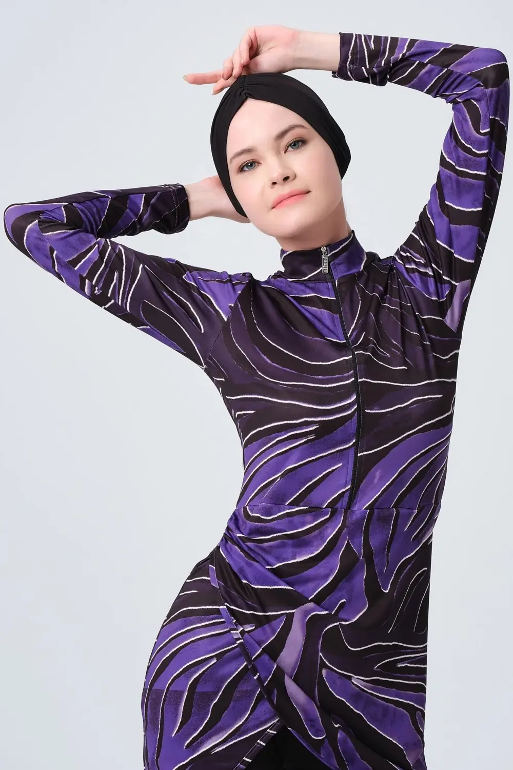 Şık Uzun Kollu Tesettür Mayo