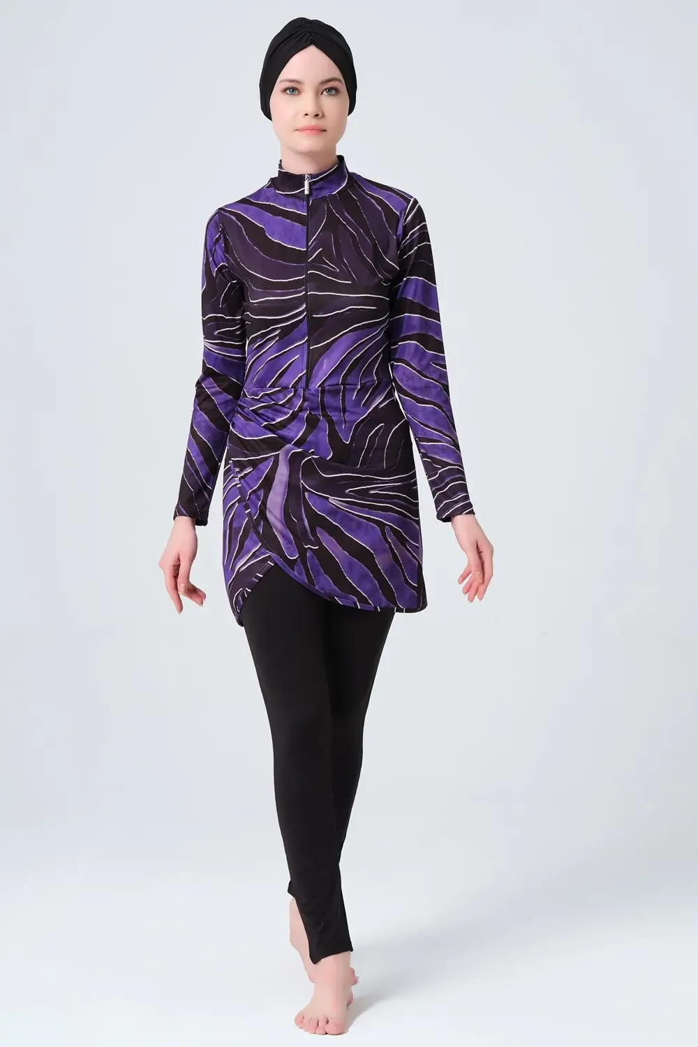 Şık Uzun Kollu Tesettür Mayo