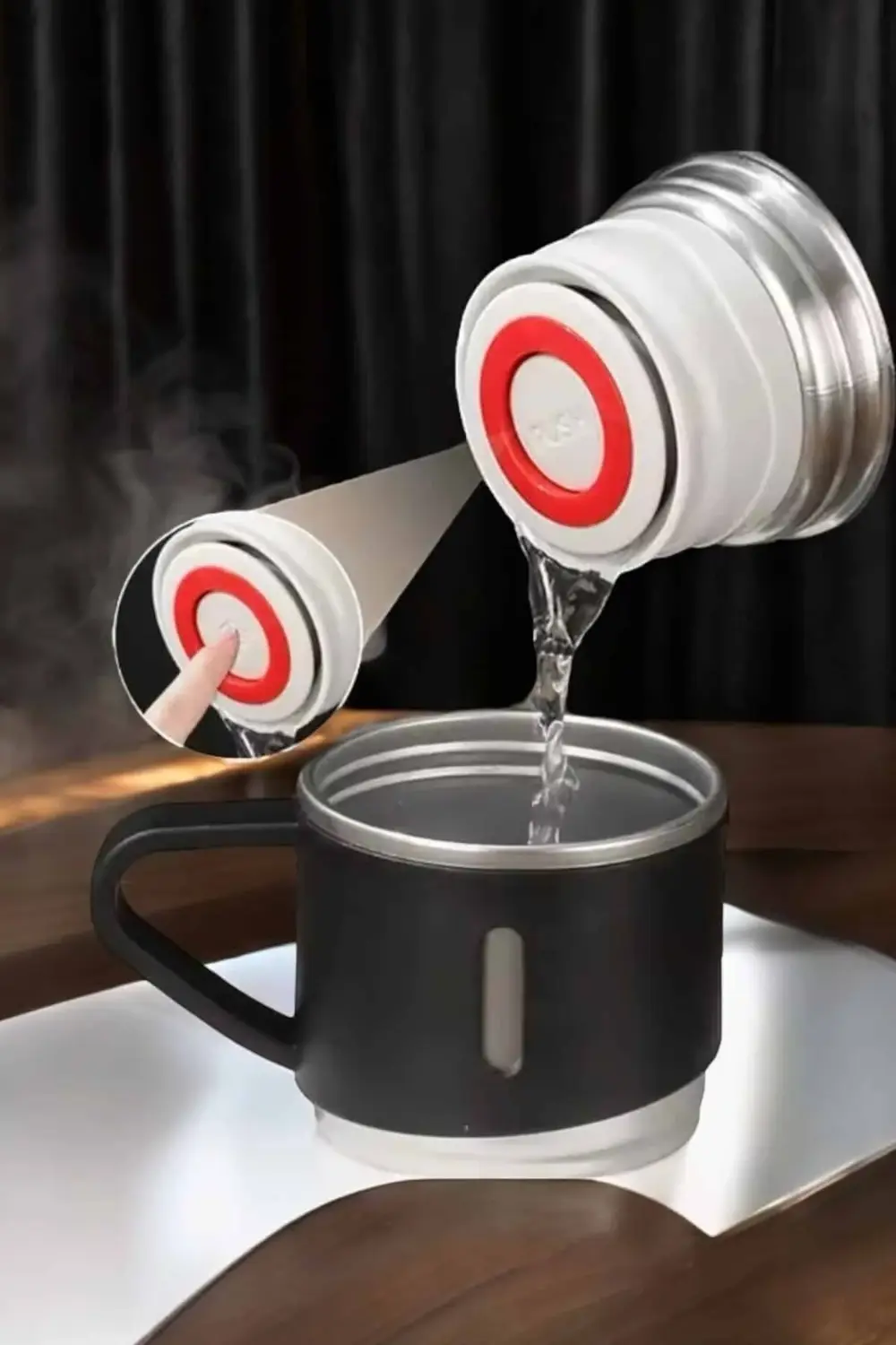 Şık ve Dayanıklı 3 Bardaklı Termos Seti Uzun Süre Isı Koruma Özel