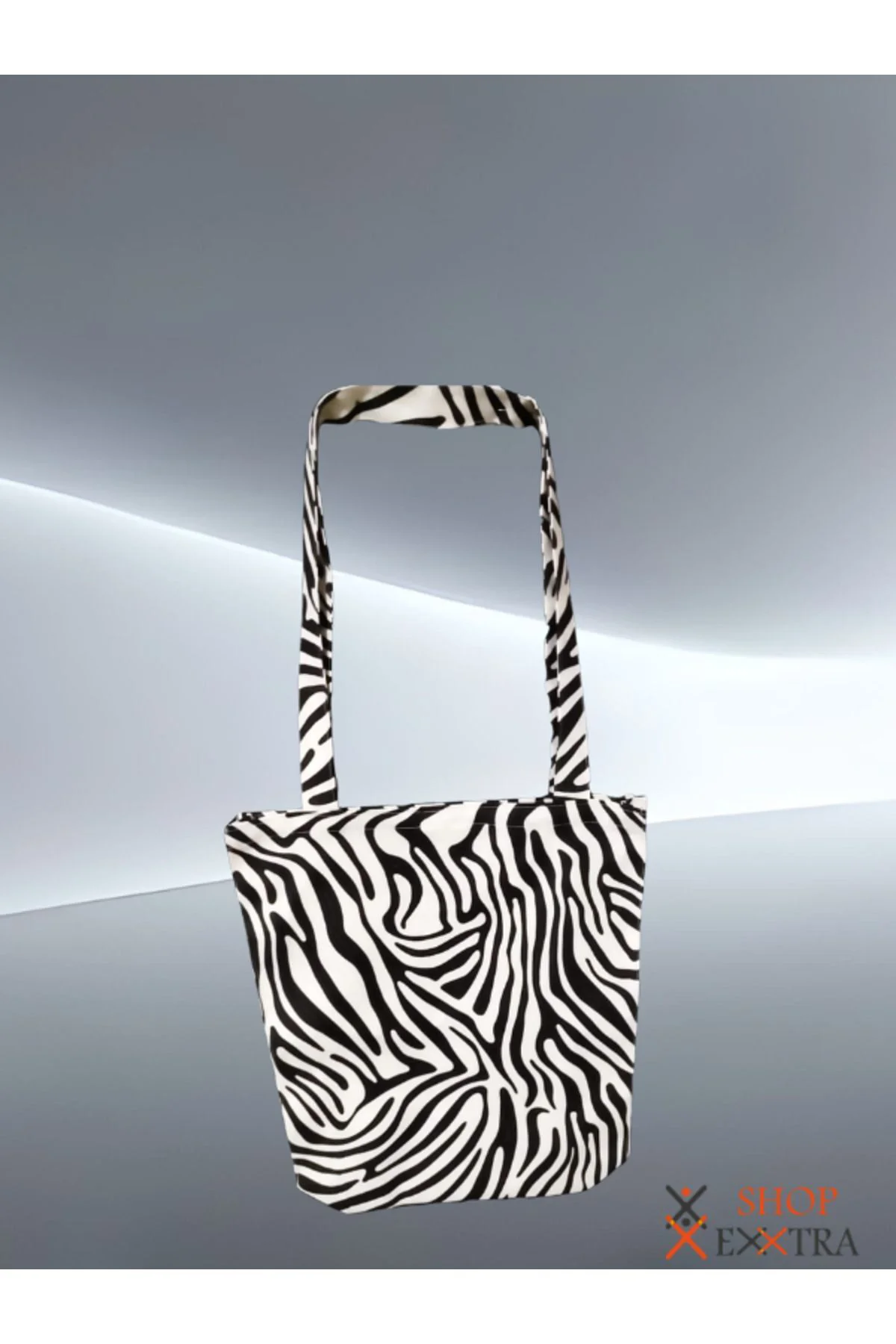 Şık Ve Pratik: Zebra Desenli Keten Çanta