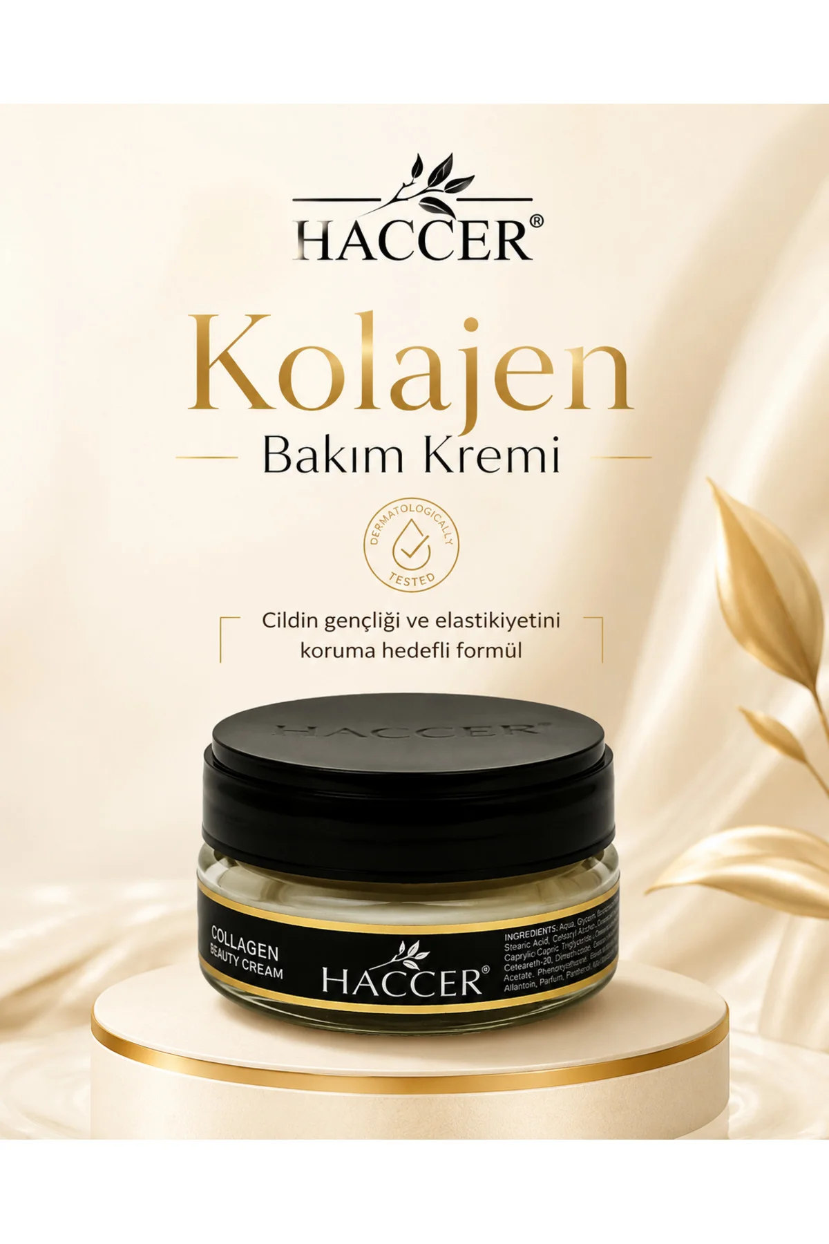 Sıkılaştırıcı, Hyaluronik Asitli, E Vitamini Doğal Kolajen Krem 5