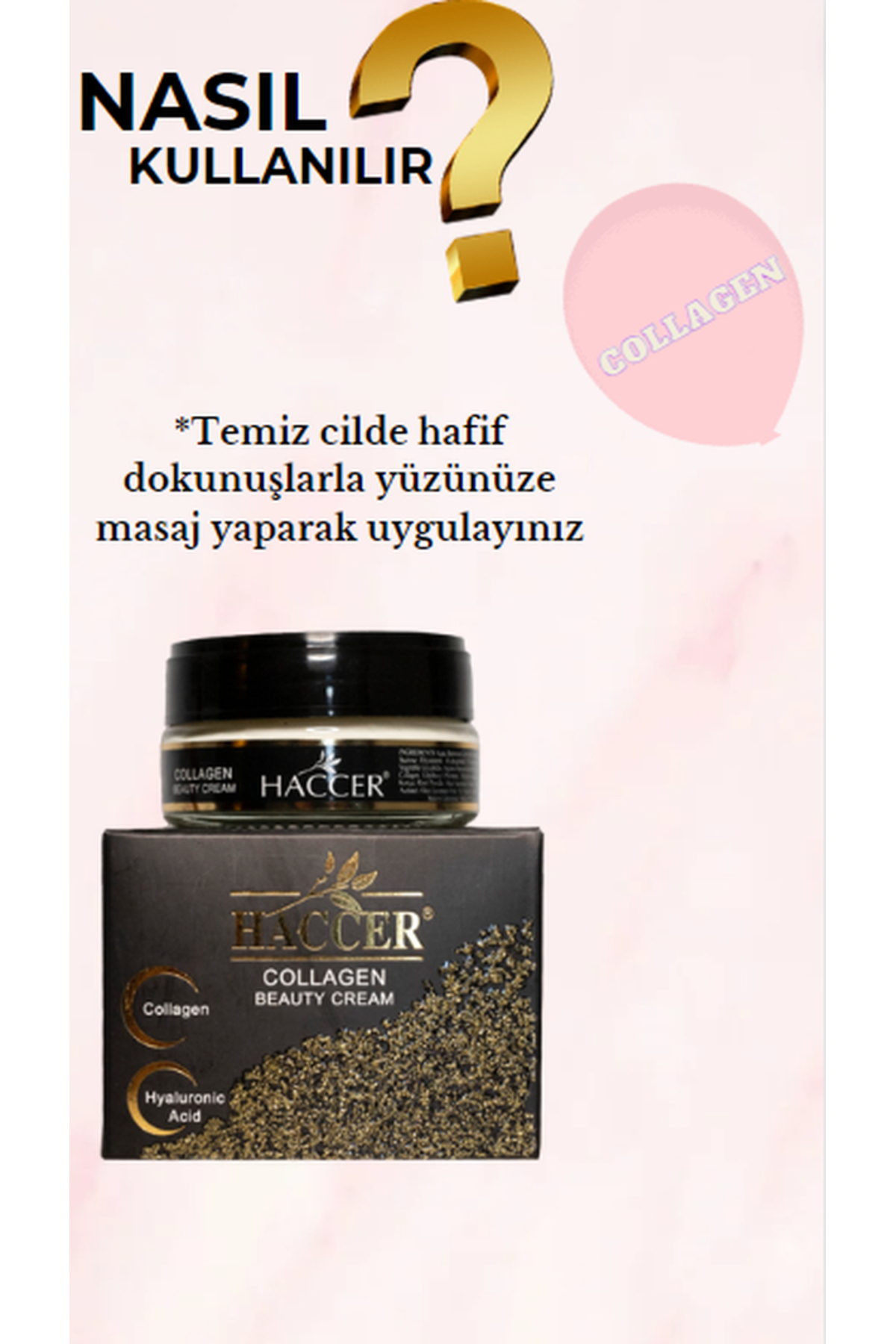 Sıkılaştırıcı, Hyaluronik Asitli, E Vitamini Doğal Kolajen Krem 5