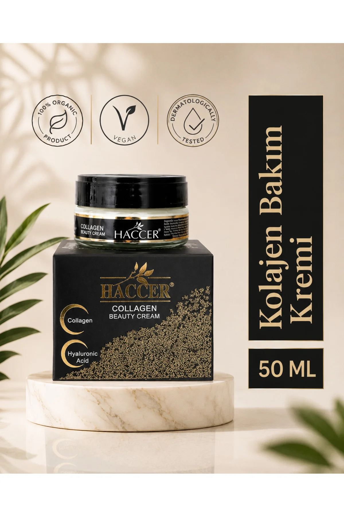 Sıkılaştırıcı, Hyaluronik Asitli, E Vitamini Doğal Kolajen Krem 5