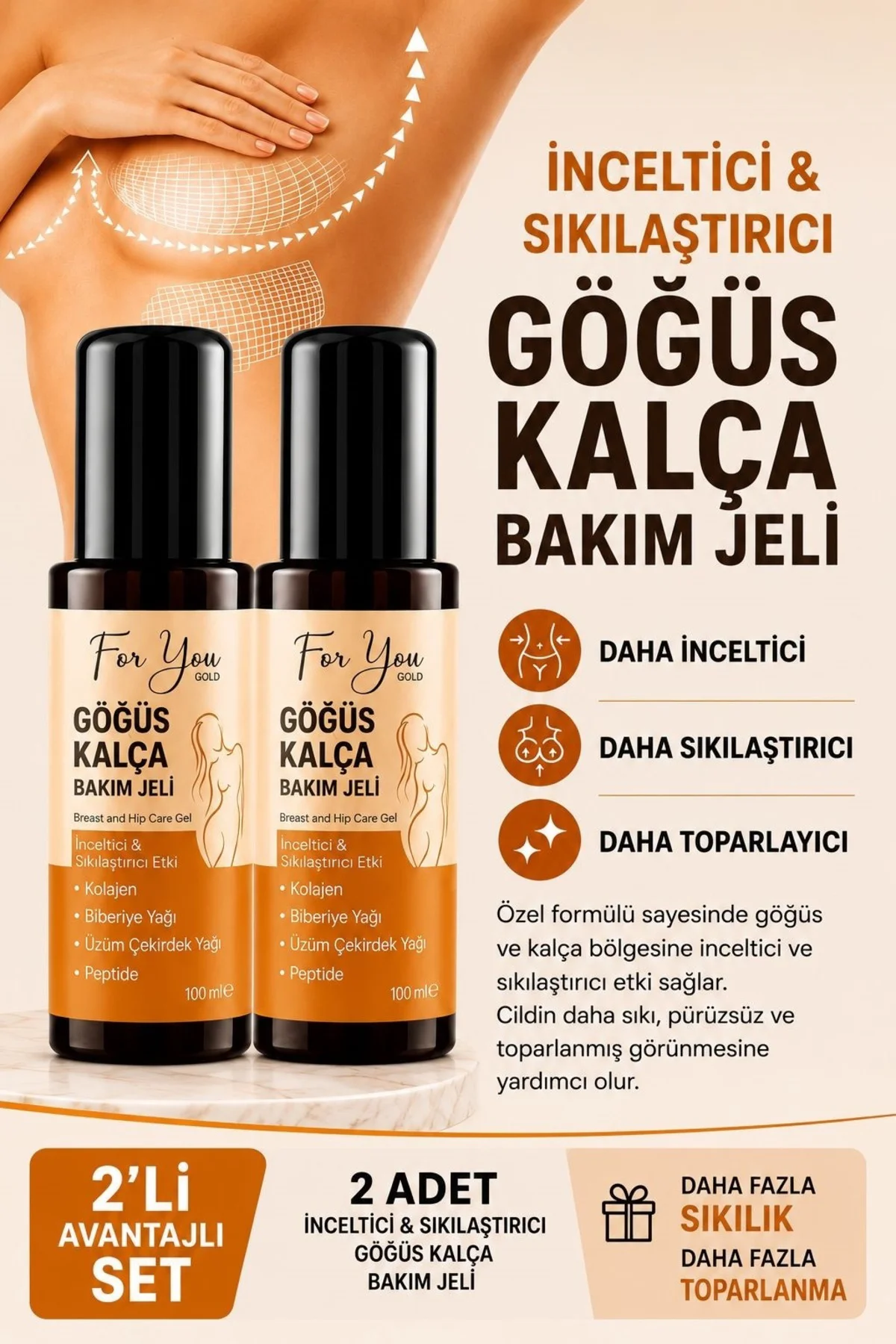 Sıkılaştırıcı, Toparlayıcı, Küçültmeye Yardımcı Göğüs Ve Kalça Ba