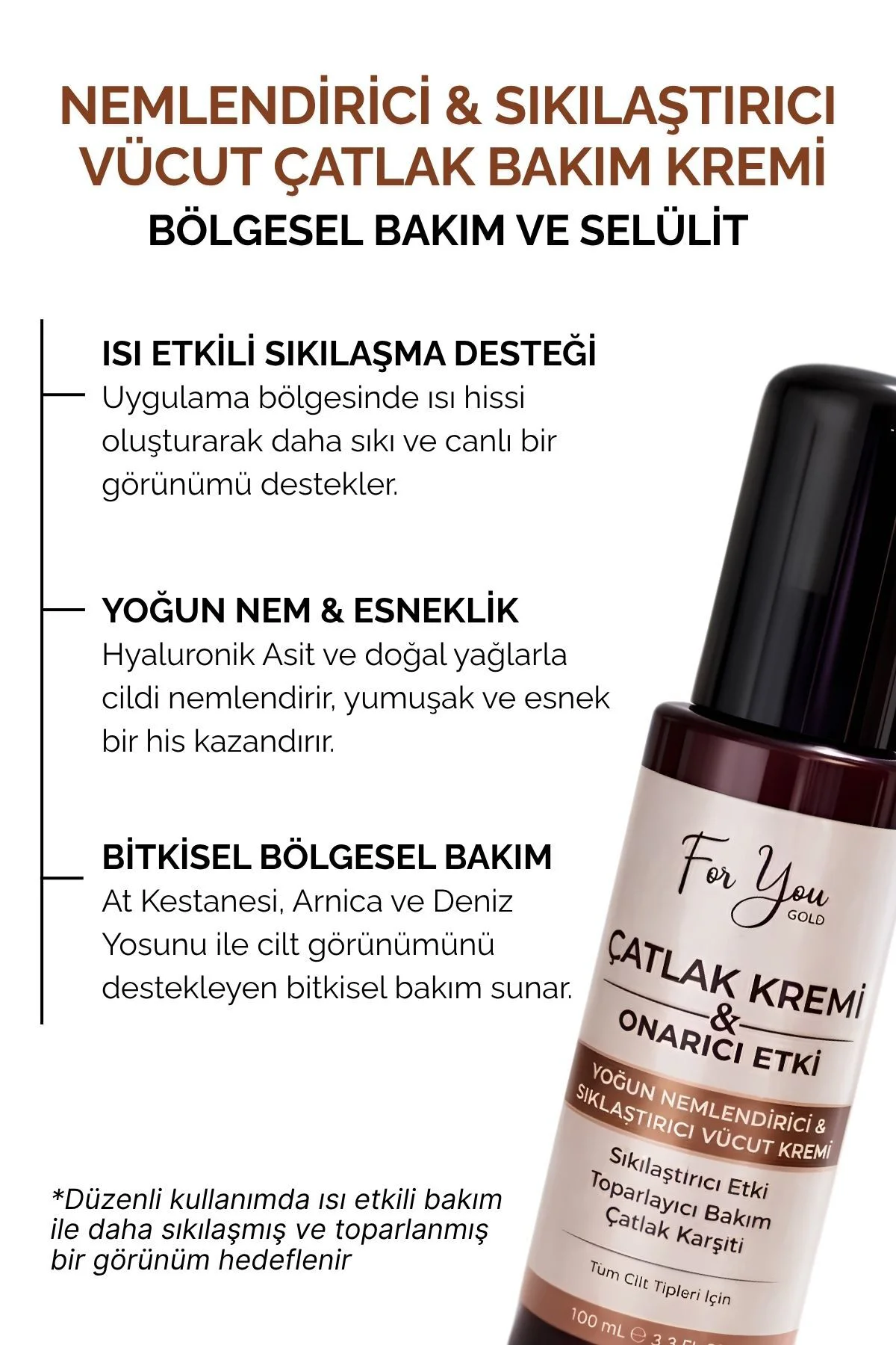 Sıkılaştırıcı & Toparlayıcı Isı Etkili Vücut Çatlak Bakım Kremi |