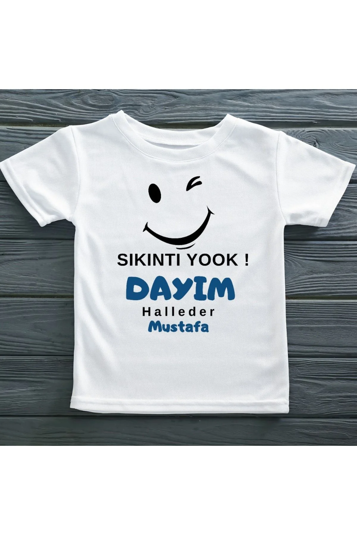Sıkıntı Yok Dayım Halleder Yazılı Kişiye Özel Erkek Çocuk Tişörtü Sıkıntı Yok Dayım Halleder Yazılı Kişiye Özel Erkek Çocuk Tişörtü - Görsel 3