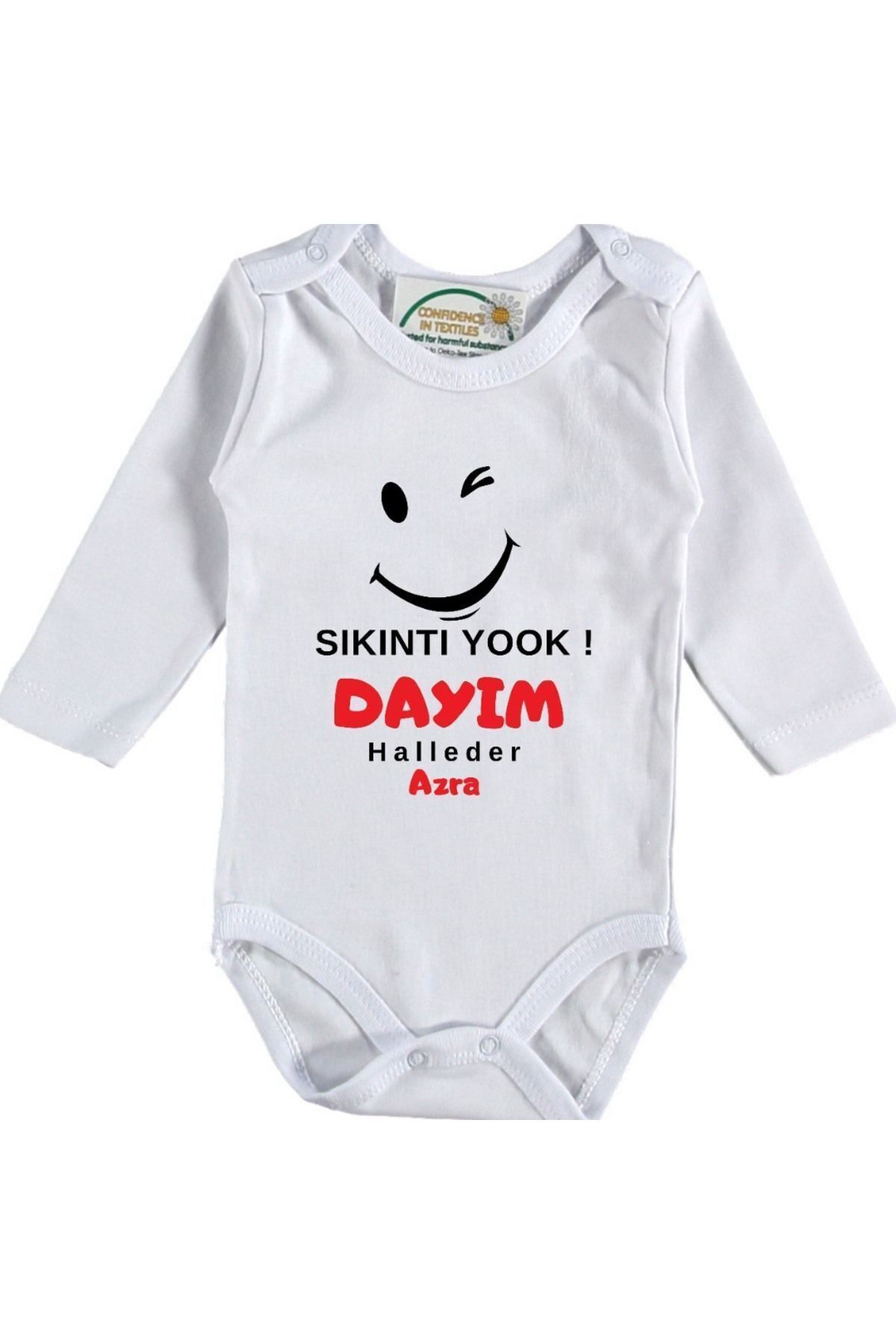 Sıkıntı Yok Dayım Halleder Yazılı Kişiye özel Kız Bebek Zıbın