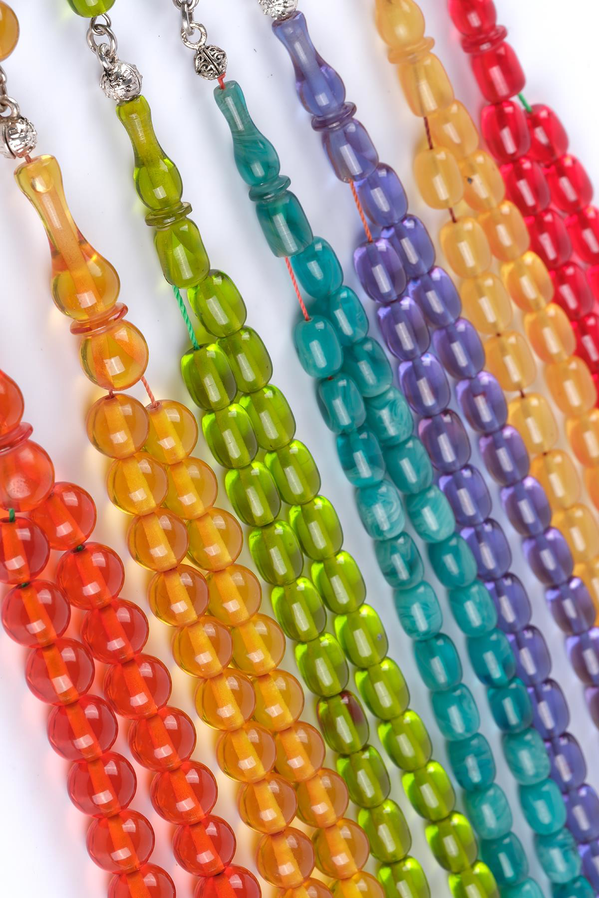 Sıkma Serisi Sarı Kehribar Tesbih Metal Püsküllü Tesbih Küre Kesi