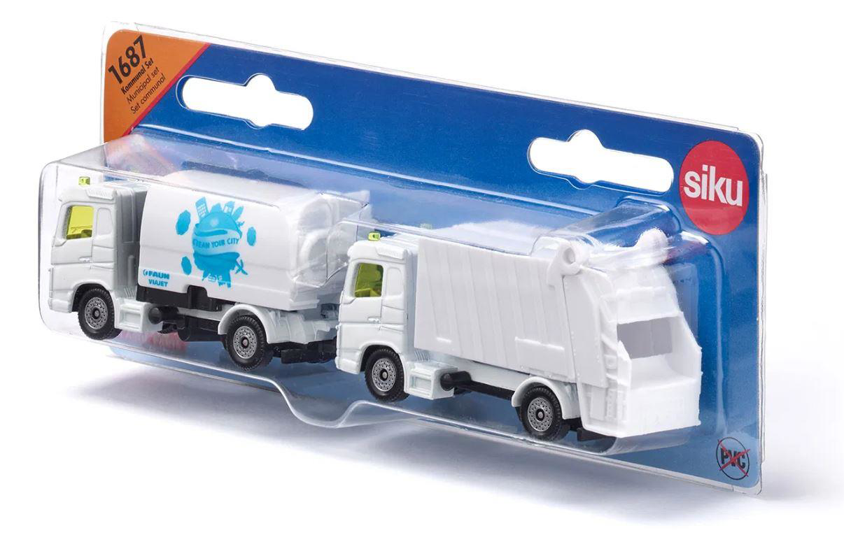 Adore Oyuncak Siku 1687 Yol Süpürgesi Ve Çöp Kamyonu Set