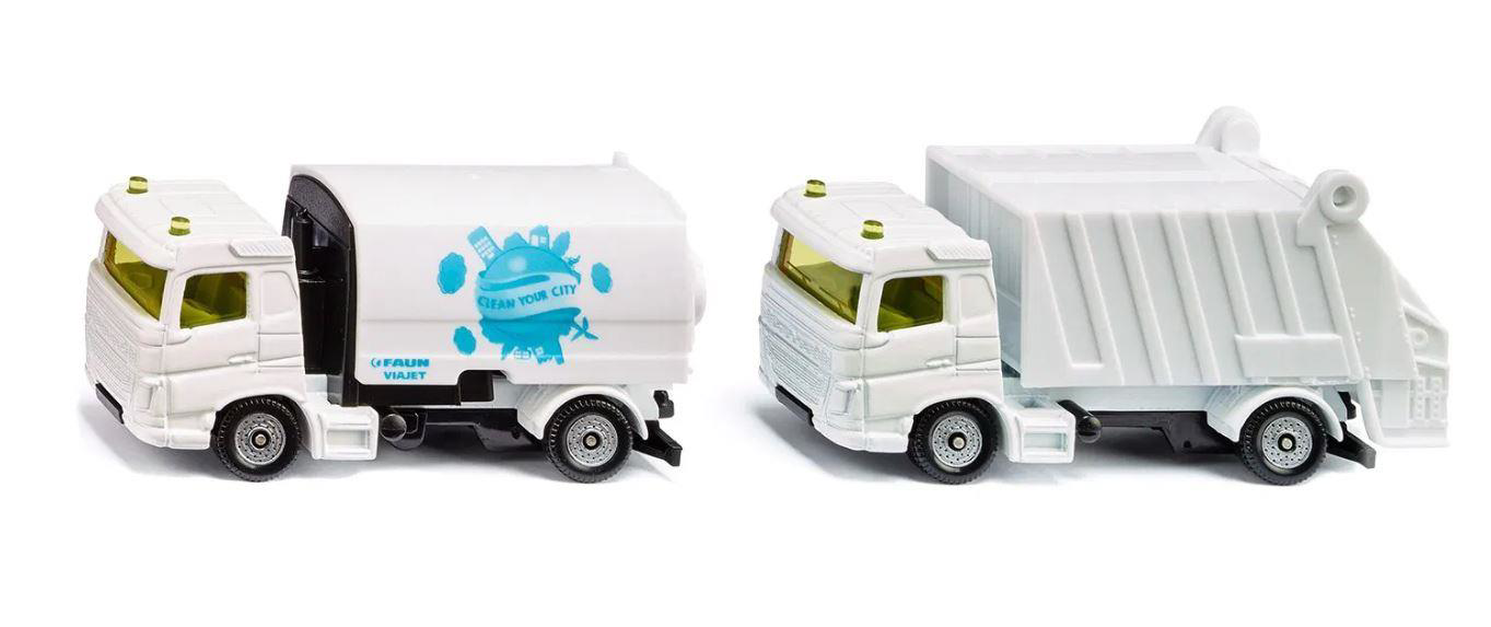 Adore Oyuncak Siku 1687 Yol Süpürgesi Ve Çöp Kamyonu Set