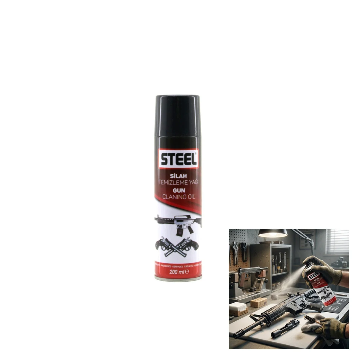 Silah Temizleme Yağı - Sprey 200ml Bx40 Fiyatı, Yorumları ve Özellikleri