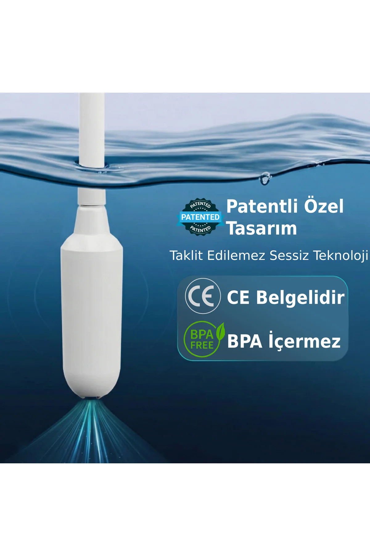 SilentPro Ultra Sessiz Şarjlı Otomatik Damacana Su Pompası Yüksek