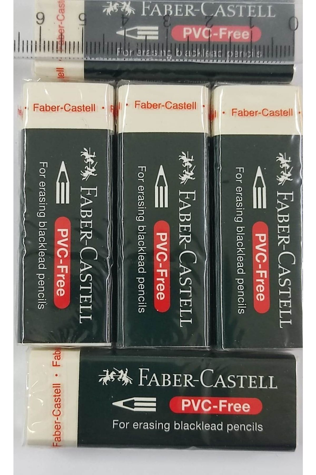 Faber Castell Silgi-Faber-Castell Büyük Boy Beyaz Silgi-5 Adet