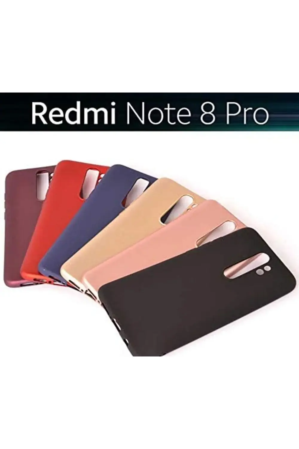 Silicone 8 Pro için Kılıf Siyah [ 8 Pro ile Uyumlu Kılıf - Siyah]