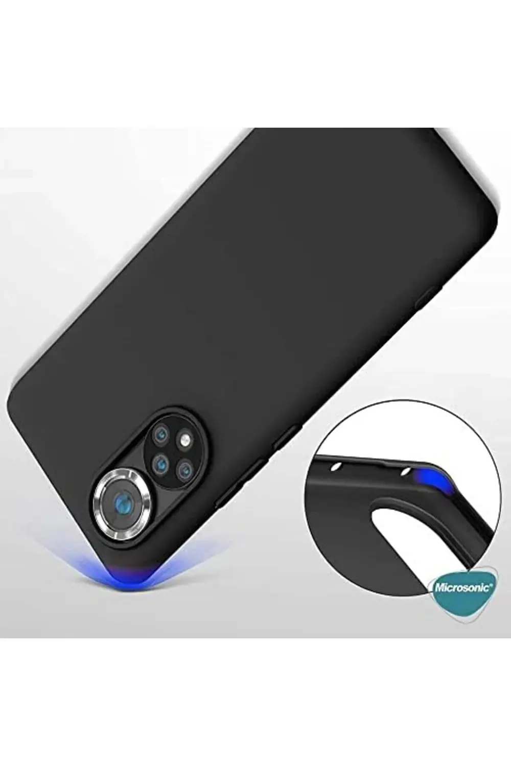 Silicone 9 için Kılıf Siyah [ 9 ile Uyumlu Kılıf - Siyah] 395519