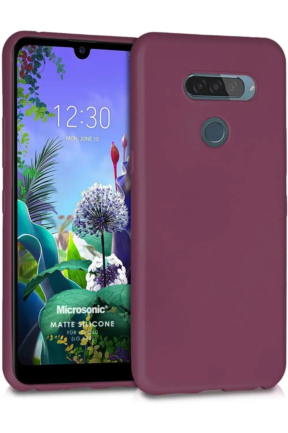 Silicone LG Q60 için Kılıf Mor [Q60 ile Uyumlu Kılıf - Mor] 11852