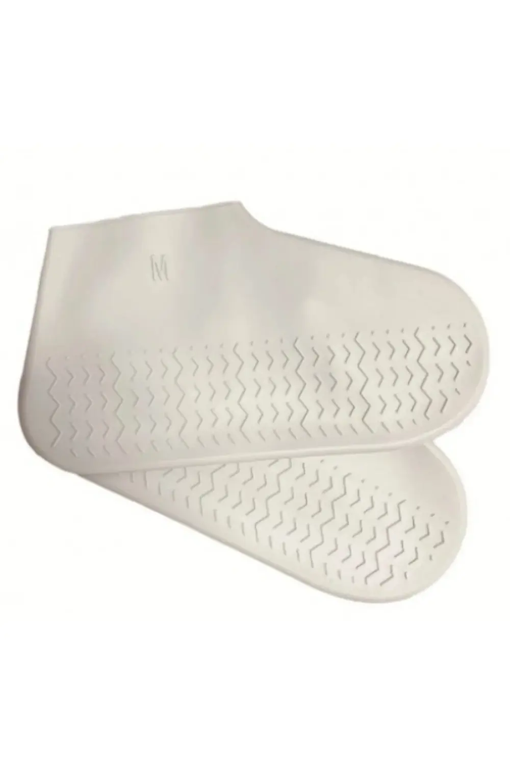 Silikon Ayakkabı Kılıfı Kaymaz Su Kir Geçirmez M Beden Beyaz