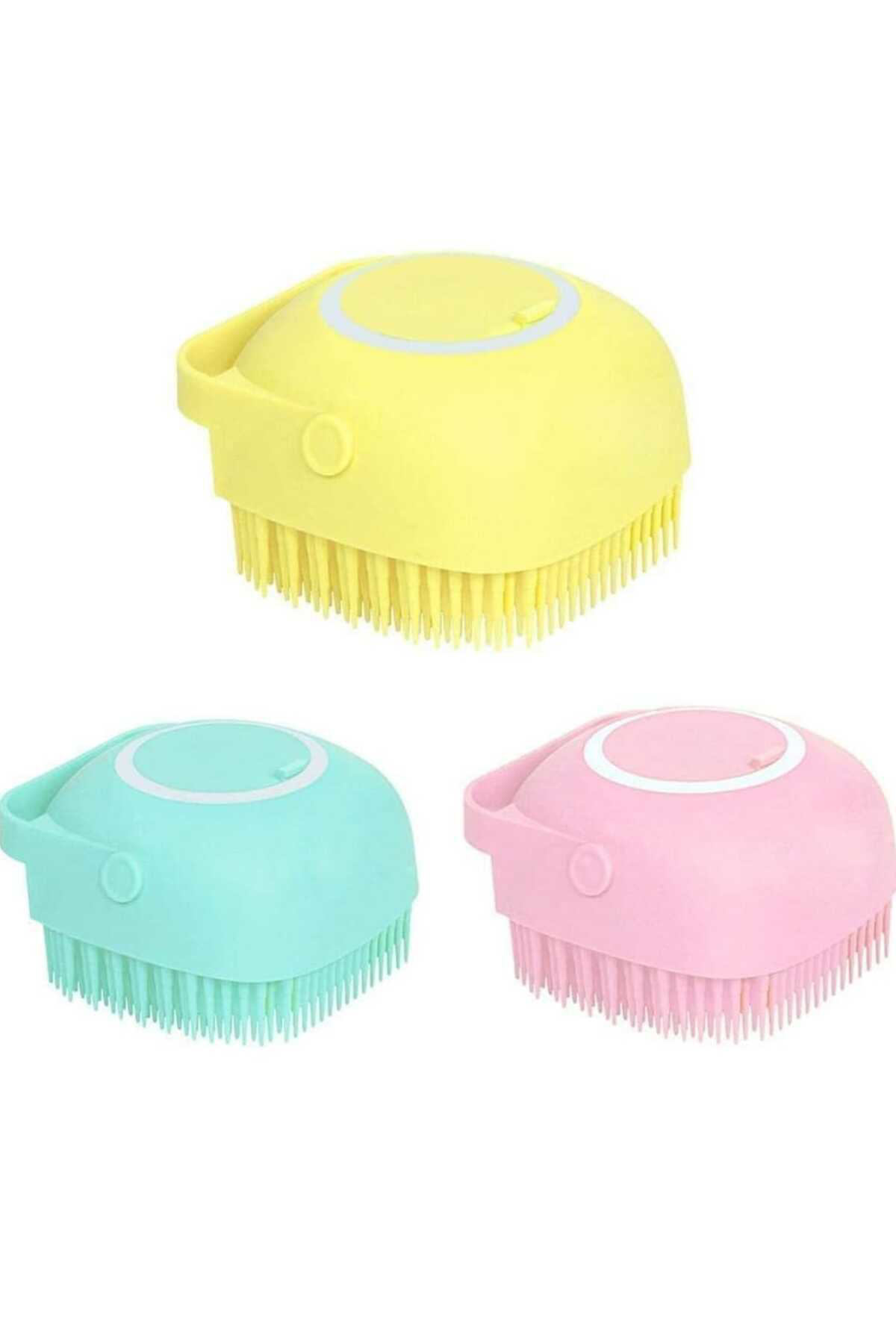 Silikon Banyo Duş Jeli Kesesi Hazneli Şampuan Peeling Vücut Masaj