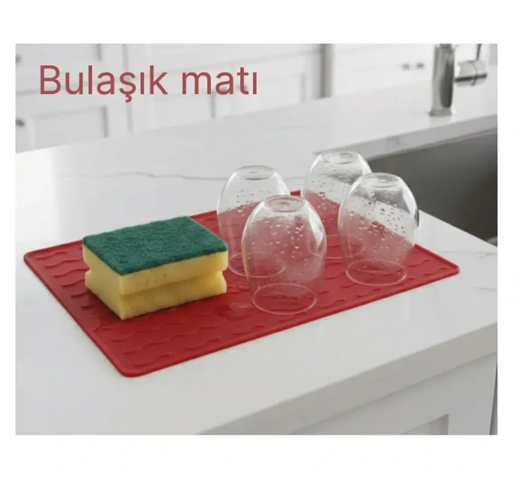 Silikon Bulaşık Kurulama Matı 30*40 cm Gıdaya Uygun Uzun Ömürlü (