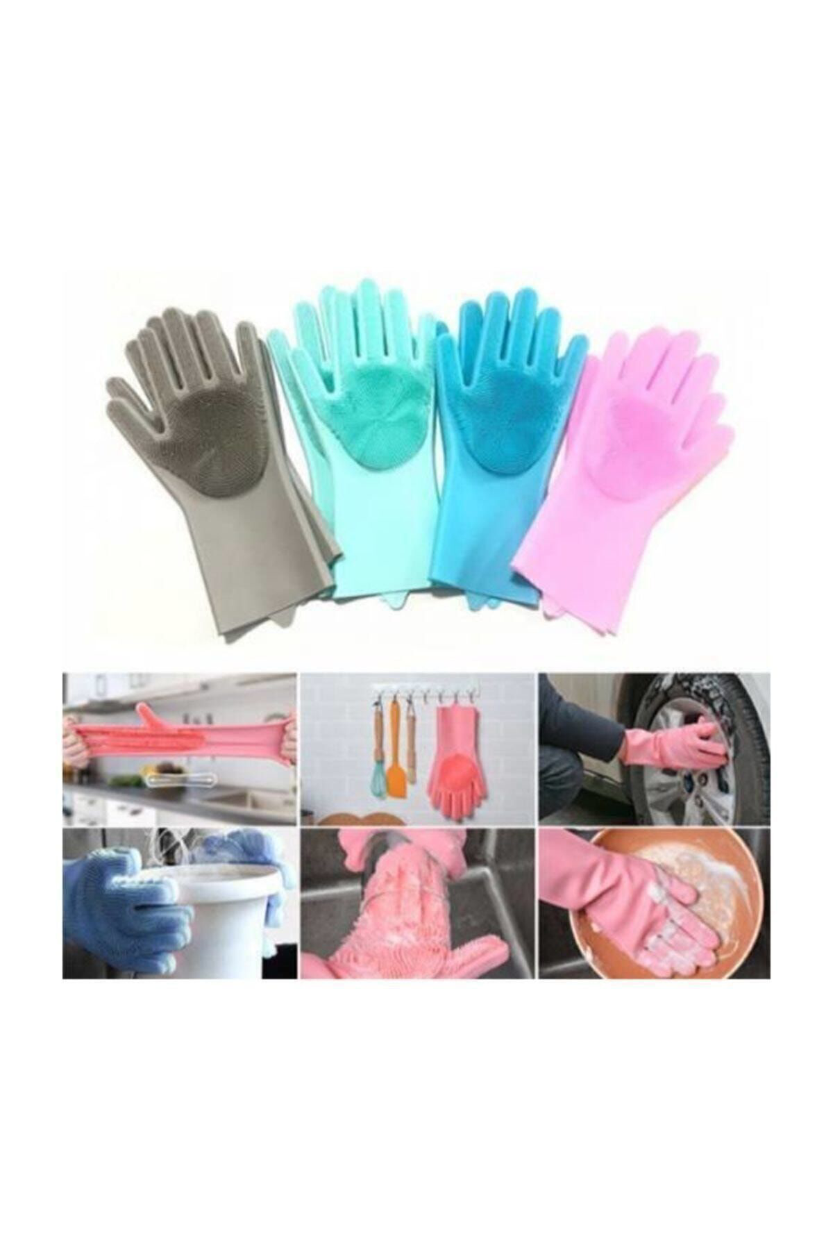 Silikon Bulaşık Yıkama Eldiveni (Çift)
