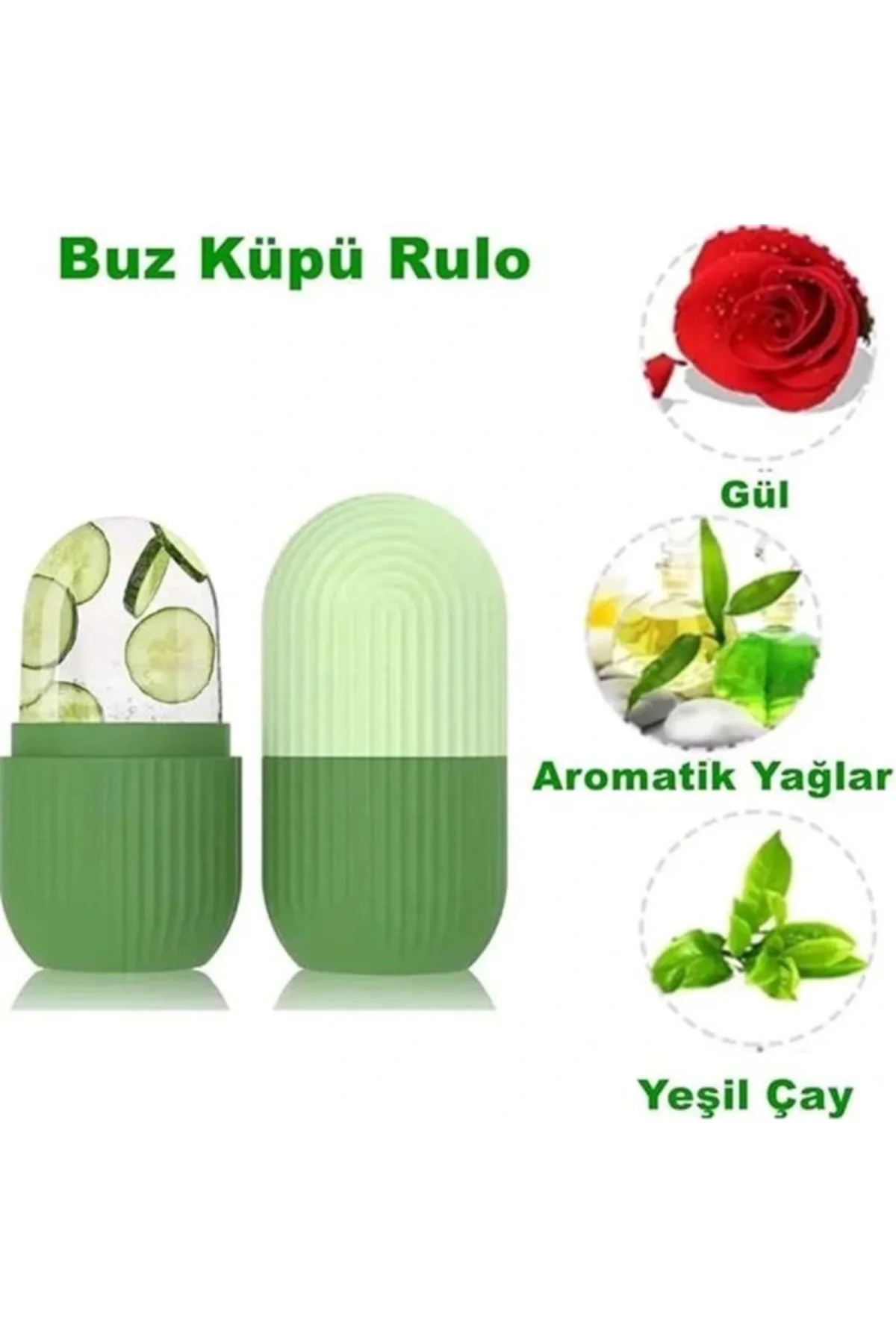 Silikon Buz Küpü Rulo Yüz, Göz ve Boyun Masajı İçin Cilt Bakım Ar