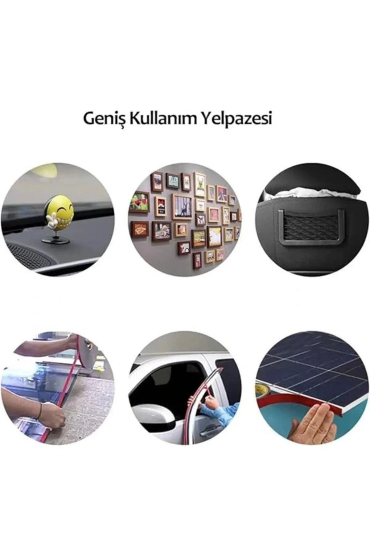 Silikon Çift Taraflı Montaj Bandı 10Mm Genişlik 5Mt Uzunluk Çift Taraflı Bant Çerçeve