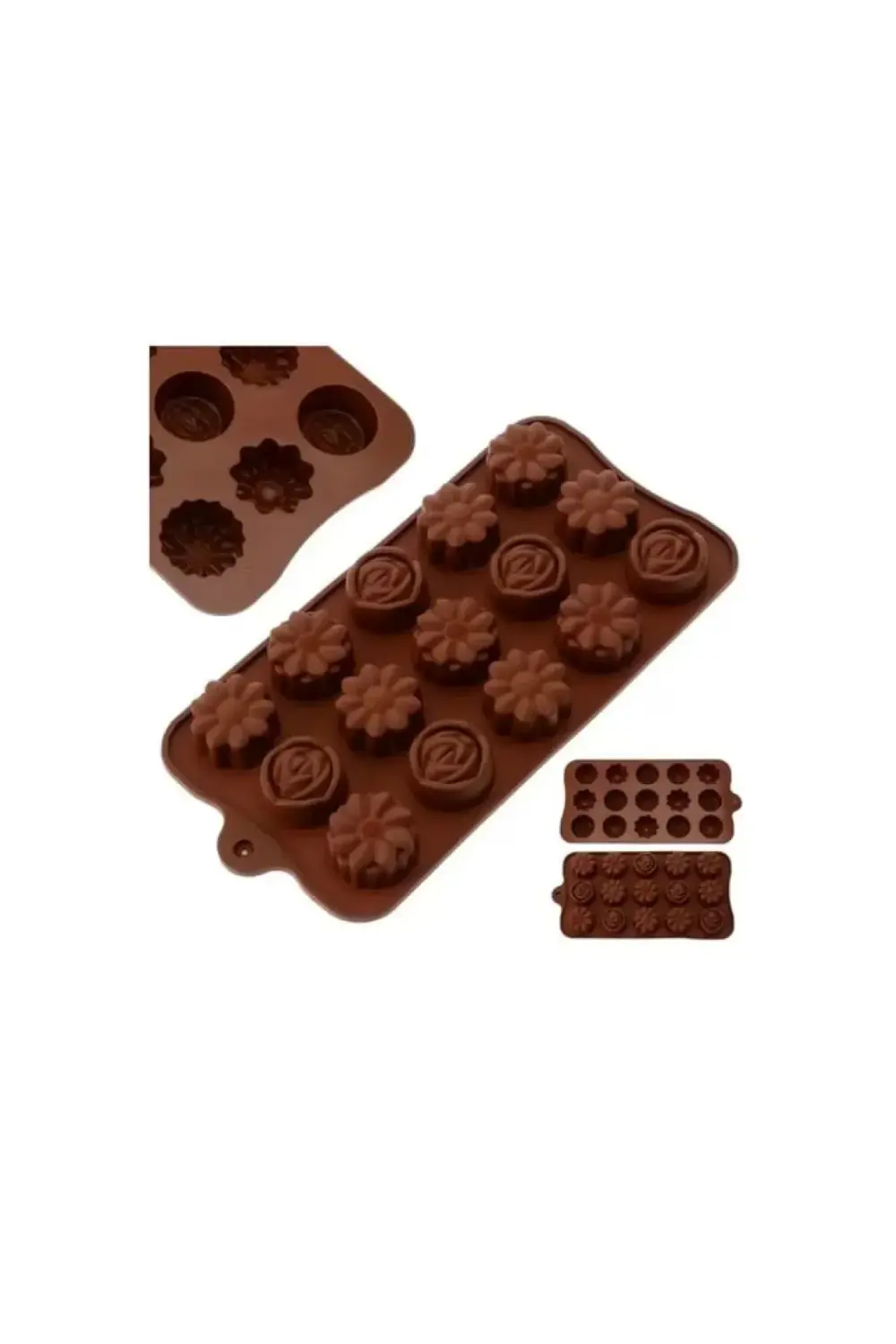 Silikon Çikolata Kalıbı Pratik 21x10 Cm
