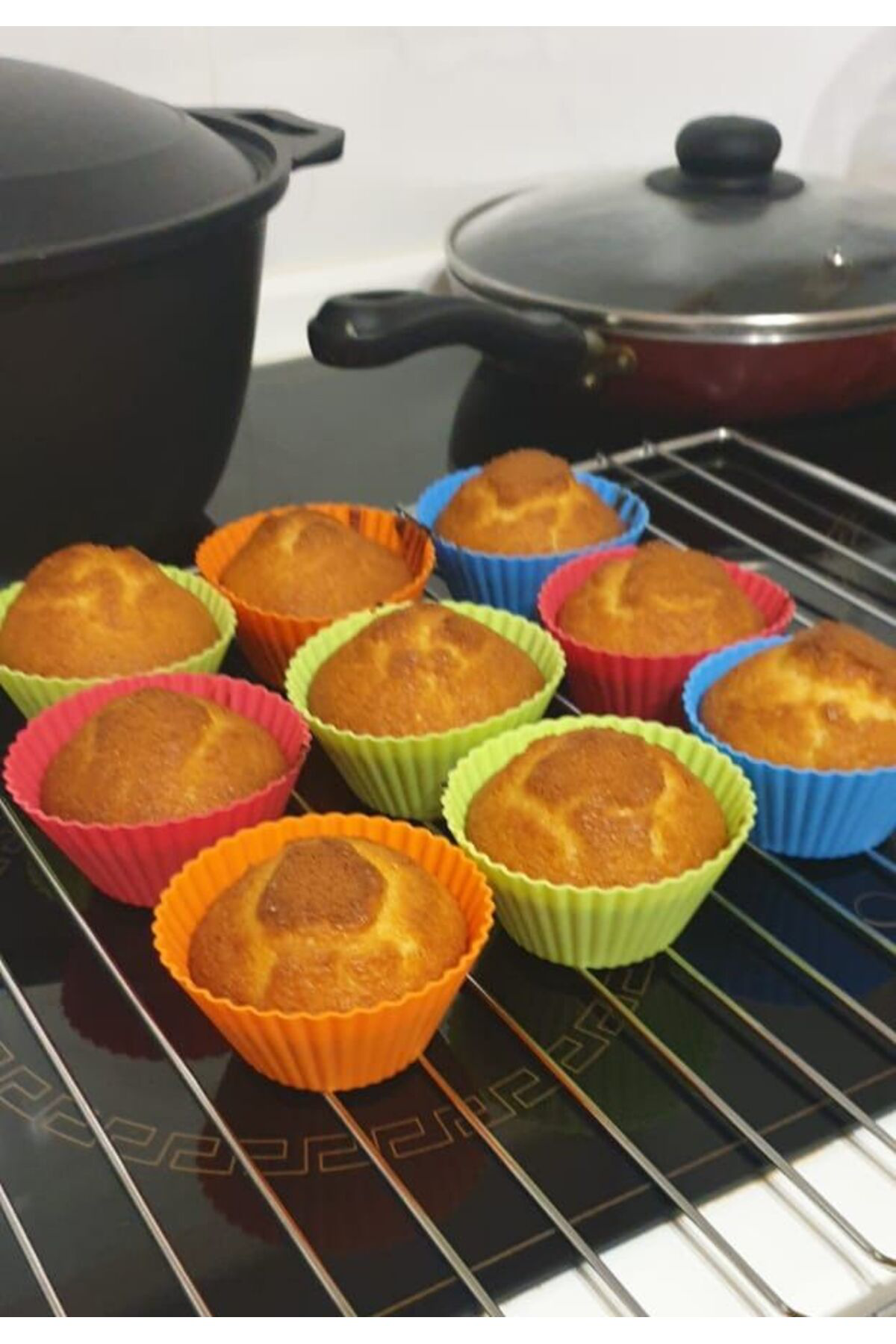 Silikon Cupcake Mini Kek Kalıbı 12 Adet