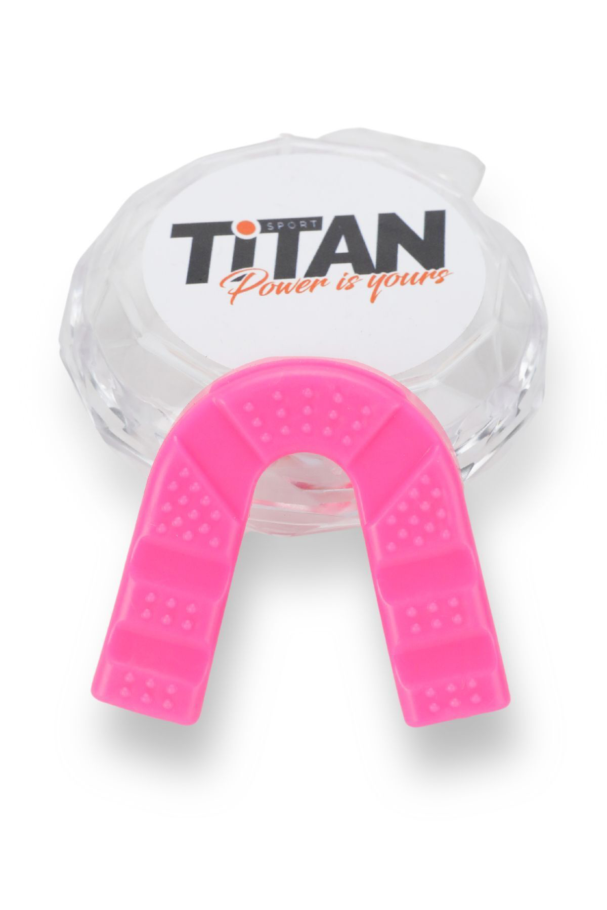 Titan Sport Silikon Dişlik Boks, Kickboks Muay Pembe Dişlik + Saklama Kabi