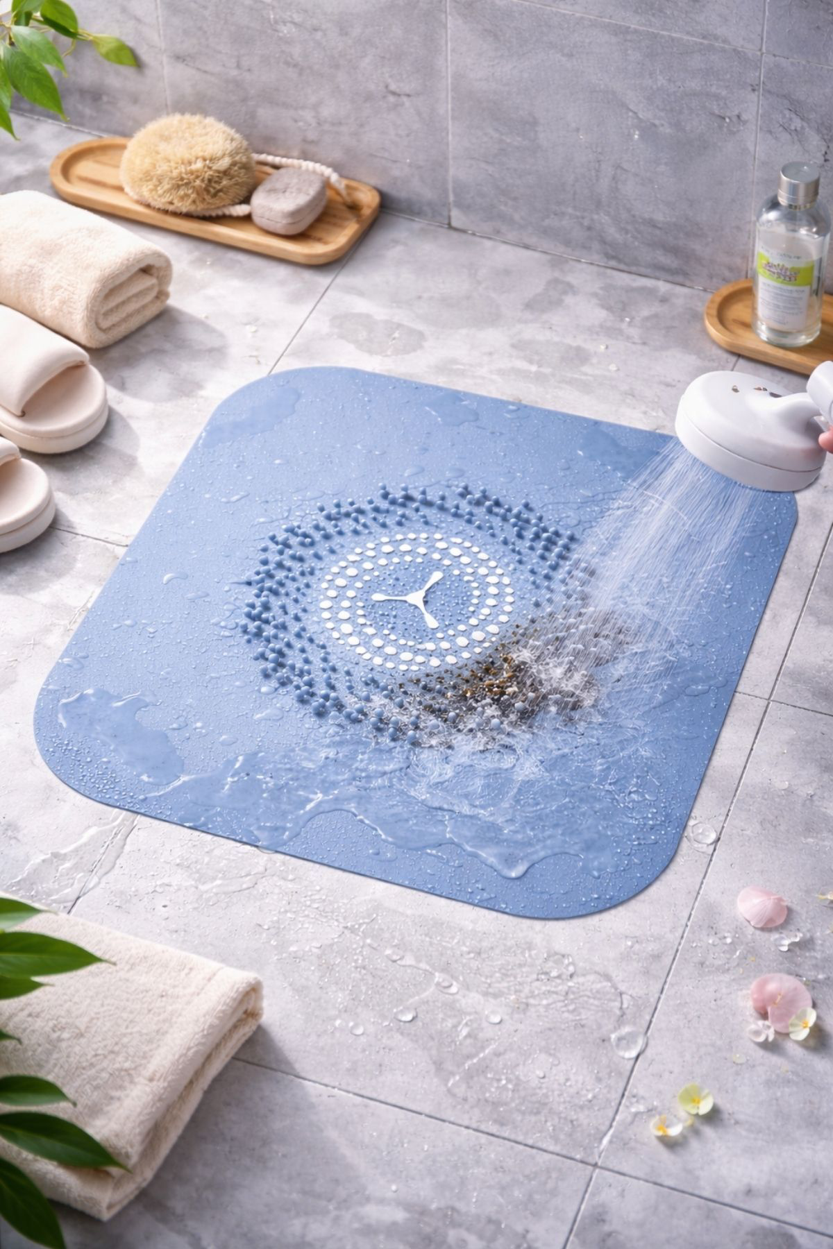 Silikon Duş Gideri Süzgeci – Saç Tutucu Tıkanıklık Önleyici Kayma