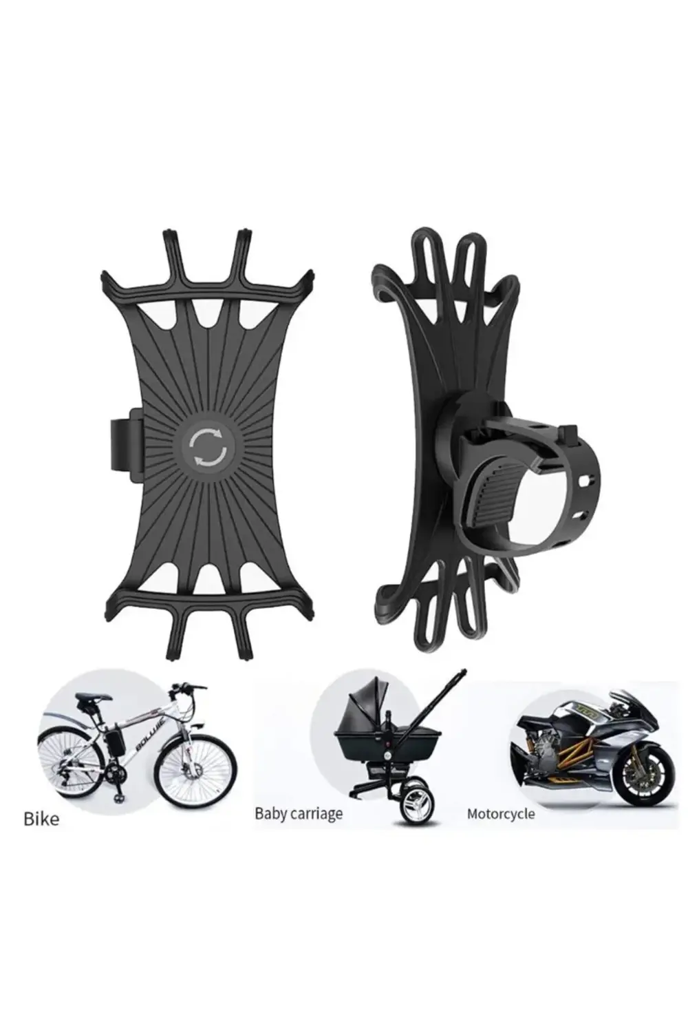 Silikon Esnek Bisiklet Telefon Tutucu