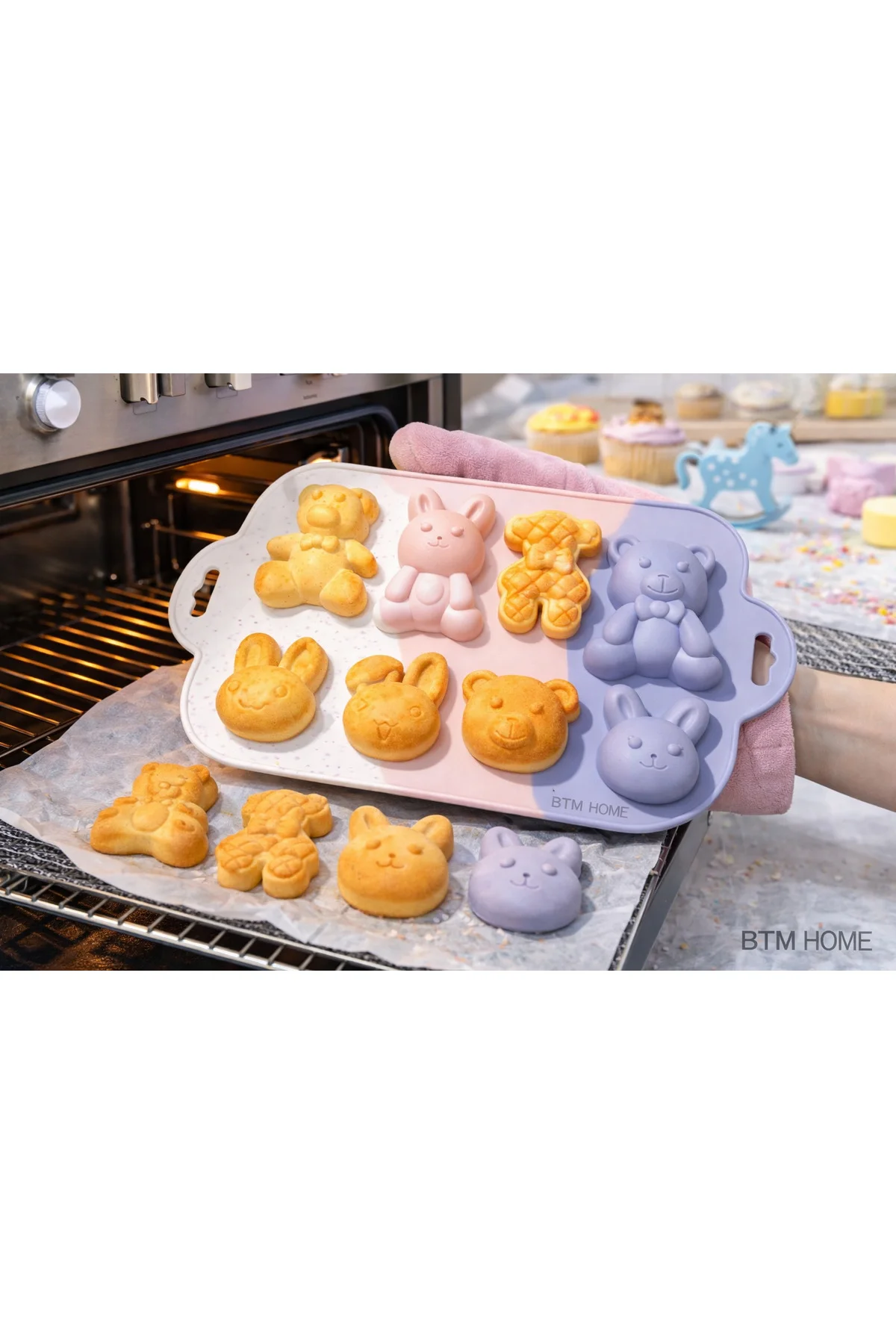 Silikon Figürlü Kek Kalıbı 8'li Mini Kek Muffin Çikolata Kalıbı Y