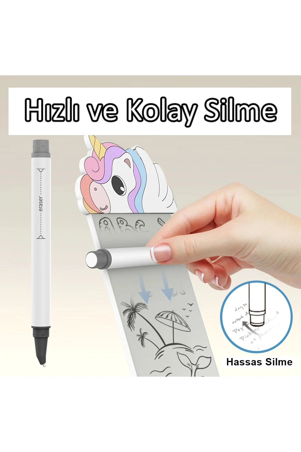 Silikon Figürlü Manyetik Mini Yazı Tahtası 5,5'' - 14 cm - Görsel 3