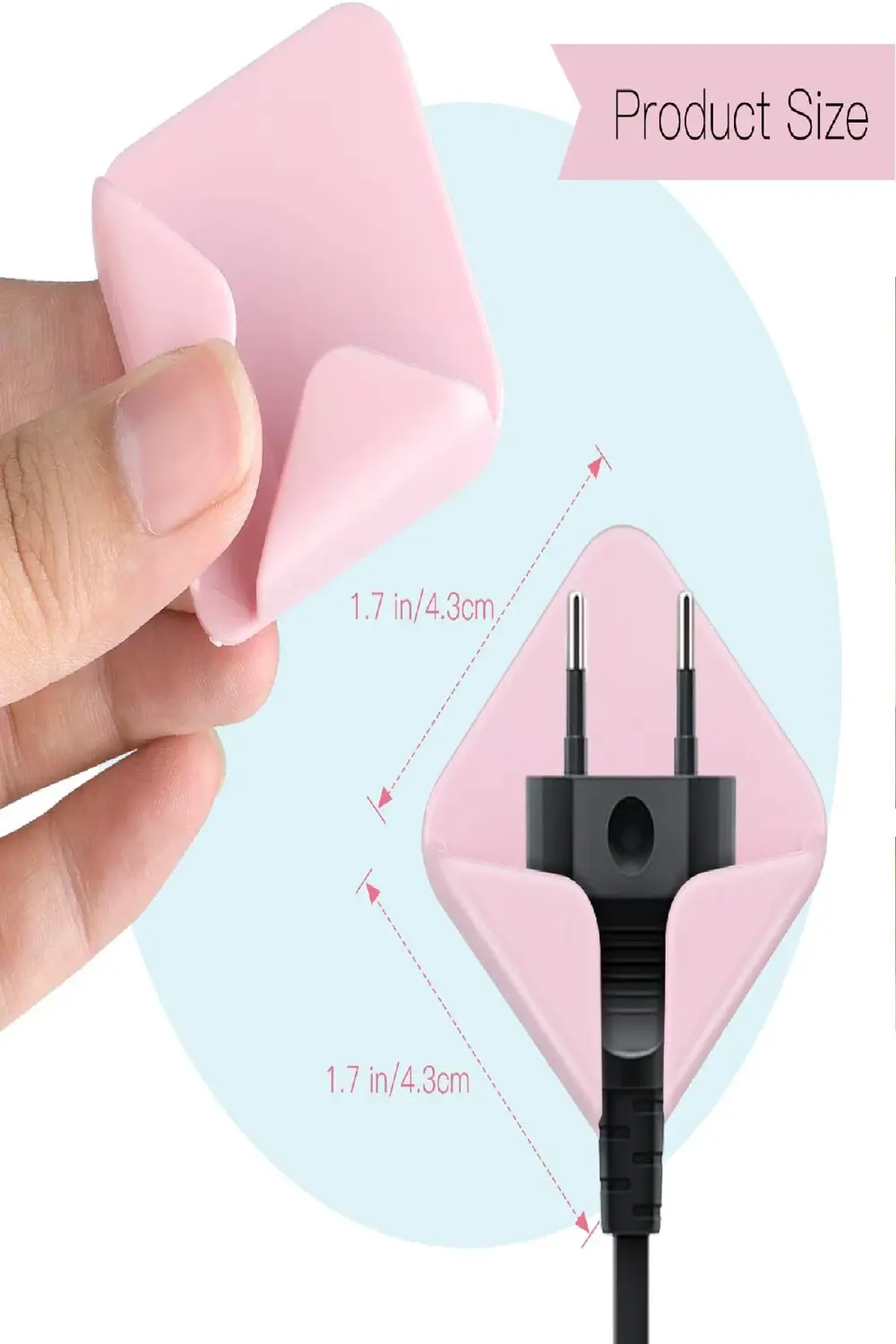 Silikon Fiş ve Kablo Tutucu – Kendinden Yapışkanlı, İkili Set, Ço