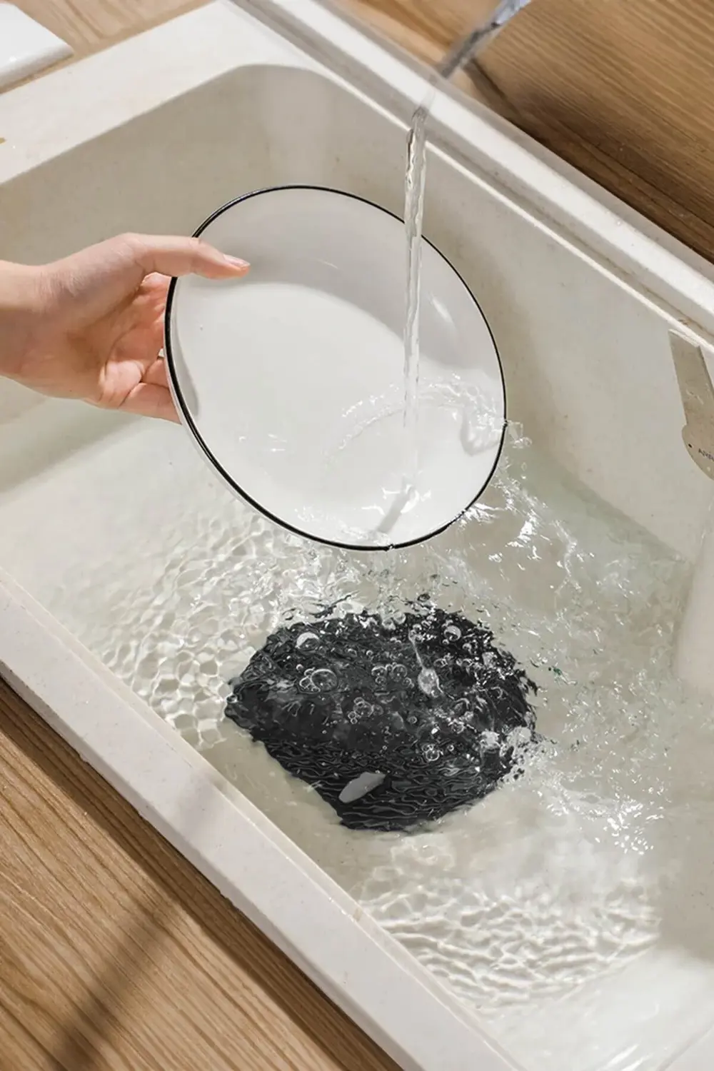 Silikon Gider Koku Önleyici Süzgeç Siyah