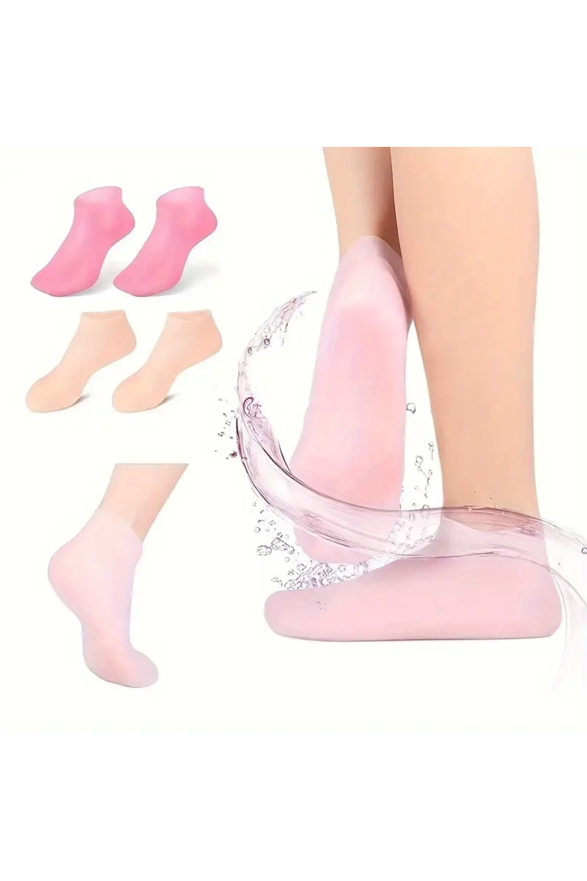 Etexy Silikon Jel Ayak Nemlendirici Çorap