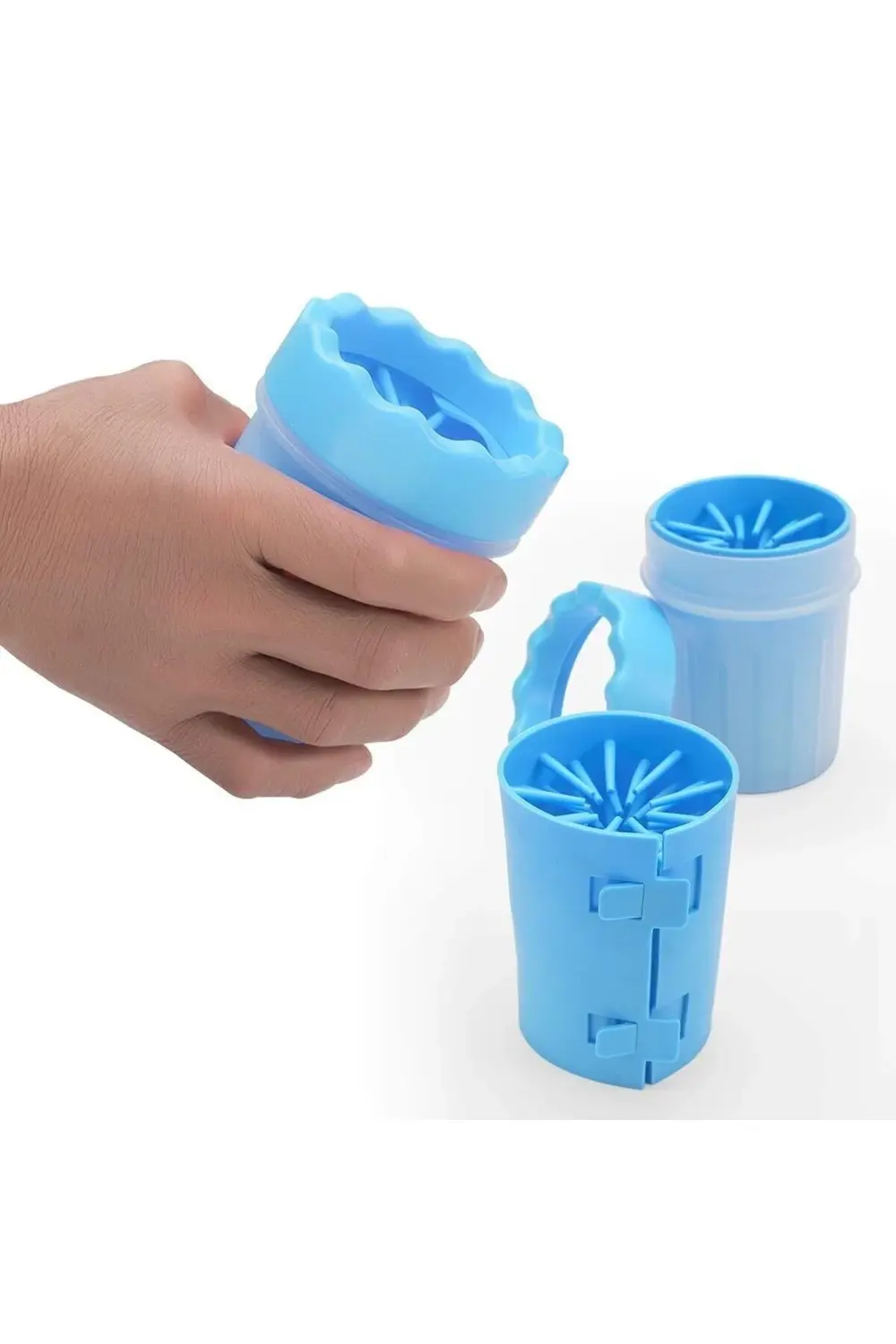 Silikon Jel Fırçalı Kedi Köpek Pati Ayak Yıkama Temizleme Kovası