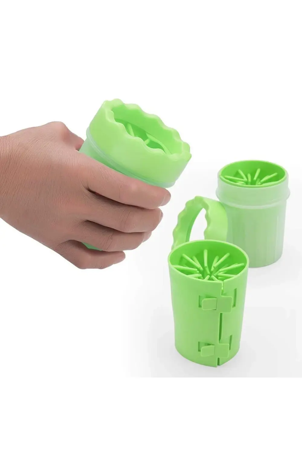 Silikon Jel Fırçalı Kedi Köpek Pati Ayak Yıkama Temizleme Kovası