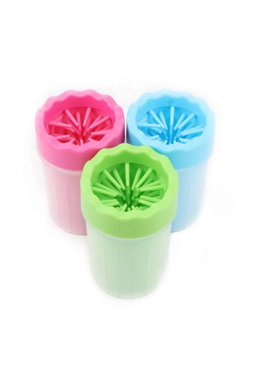 Silikon Jel Fırçalı Kedi Köpek Pati Ayak Yıkama Temizleme Kovası