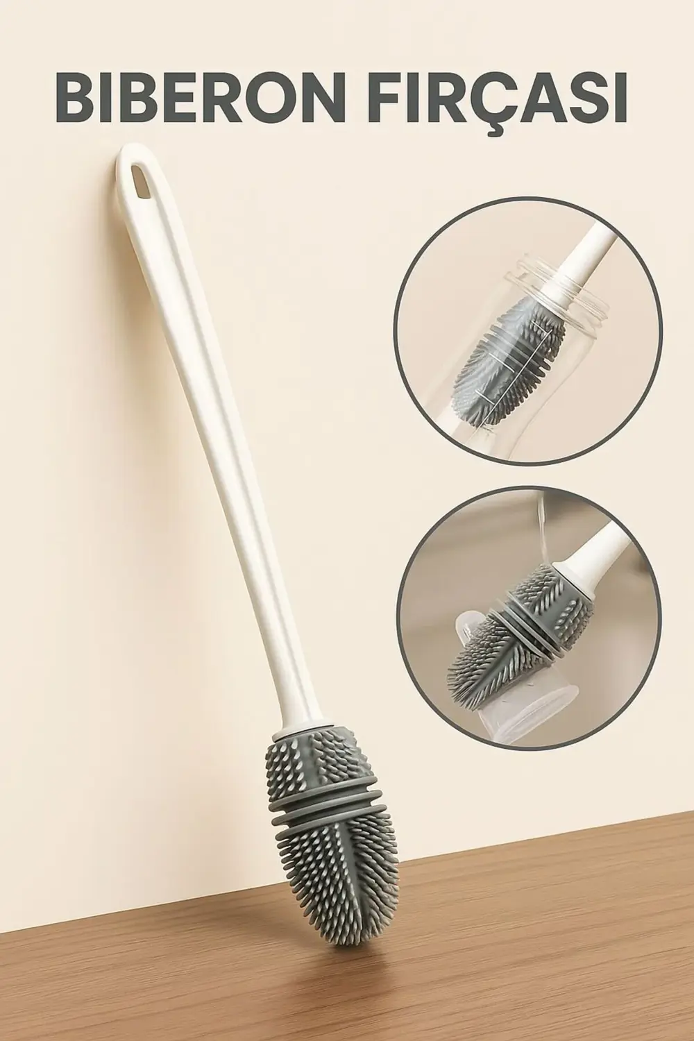 Silikon Kaliteli Uzun Saplı Şişe Bardak Kavanoz Matara Biberon Em