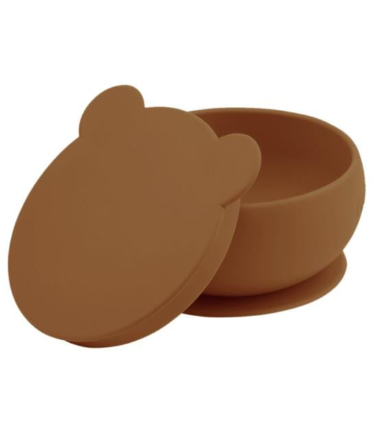 Silikon Kapaklı Kase Woody Brown Silikon Kapaklı Kase Woody Brown