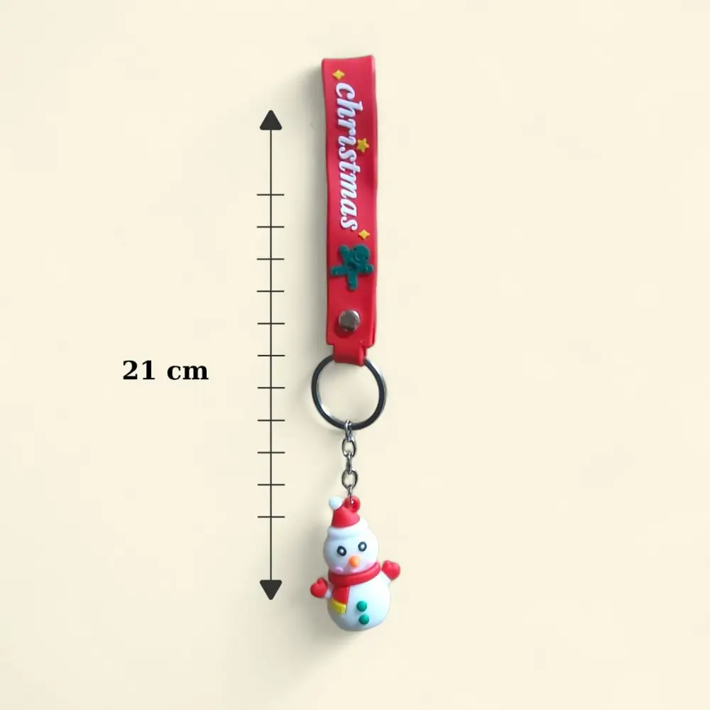 Silikon Kardan Adam Anahtarlık 1 Adet Yılbaşı Temalı