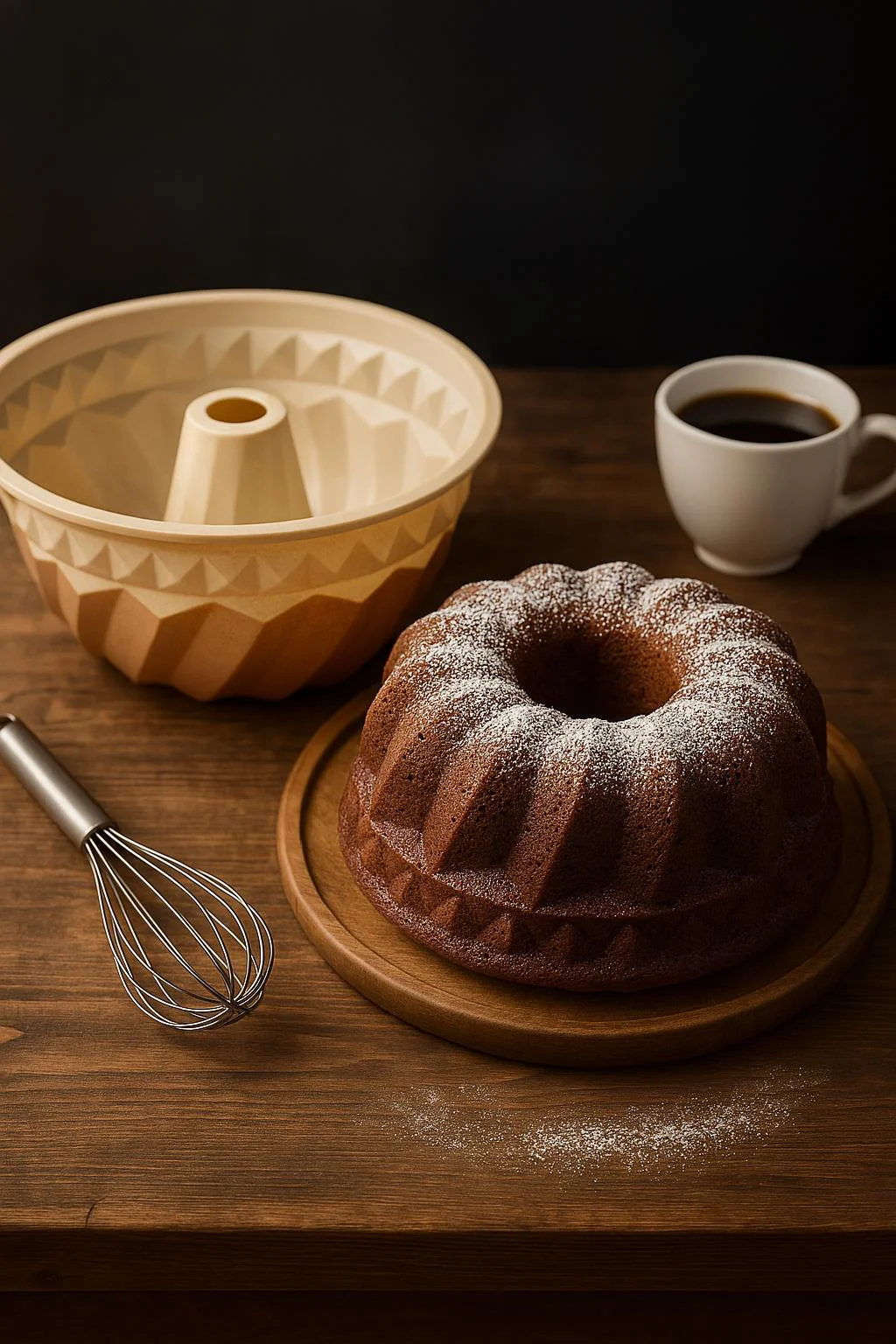 Silikon Kek Kalıbı 24 cm – Yapışmaz Krem Renk Pasta Kalıbı